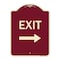 Signmission Exit With Right Arrow 3 Heavy-Gauge Aluminum Architectural Sign, 24" H, 18" L, BU-1824-24045 A-DES-BU-1824-24045 - alternate 1